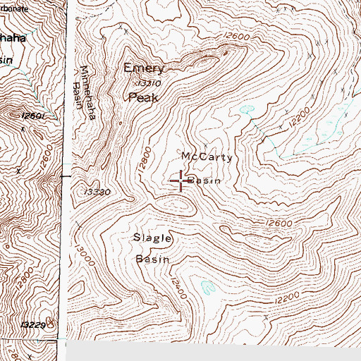 Topographic Map of Barnes Tunnel Mine, CO