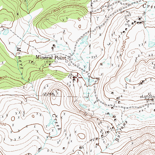 Topographic Map of Bill Young Group Mine, CO