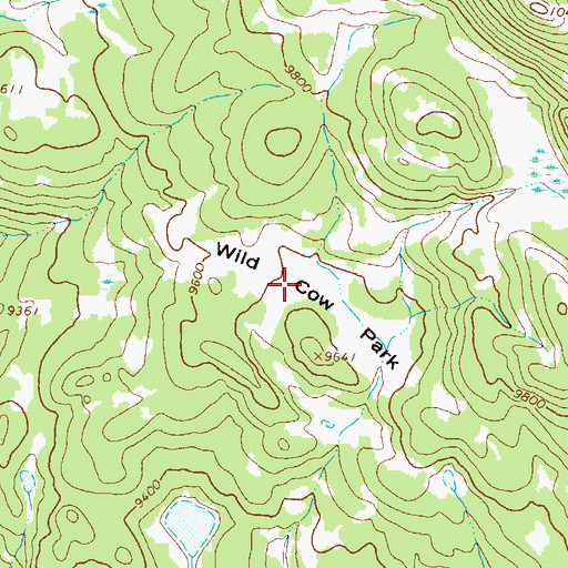 Topographic Map of Wild Cow Park, CO