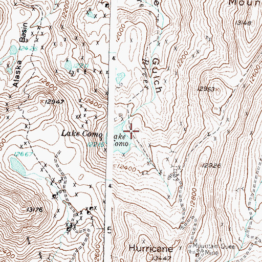 Topographic Map of Bonanza Mine, CO