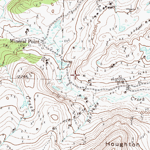 Topographic Map of Boston Mine, CO