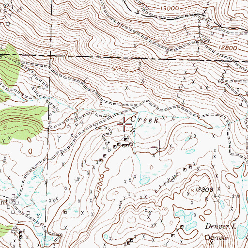 Topographic Map of British Queen Mine, CO