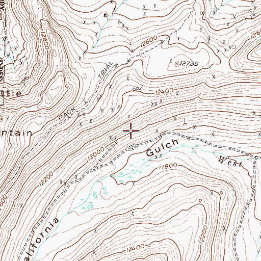Topographic Map of Burrows Group Mine, CO
