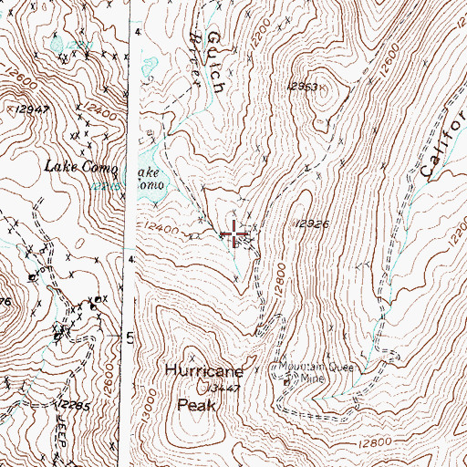 Topographic Map of Como Consolidated Mine, CO