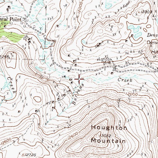 Topographic Map of Dewitt Mine, CO