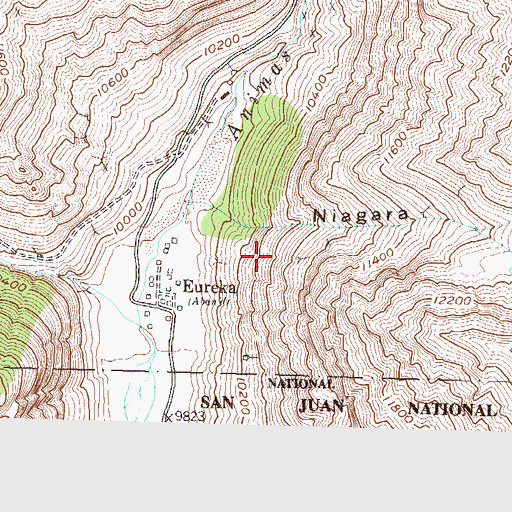 Topographic Map of Endless Chain Mine, CO