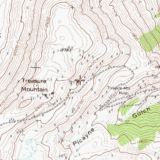 Topographic Map of Golden Fleece Mine, CO