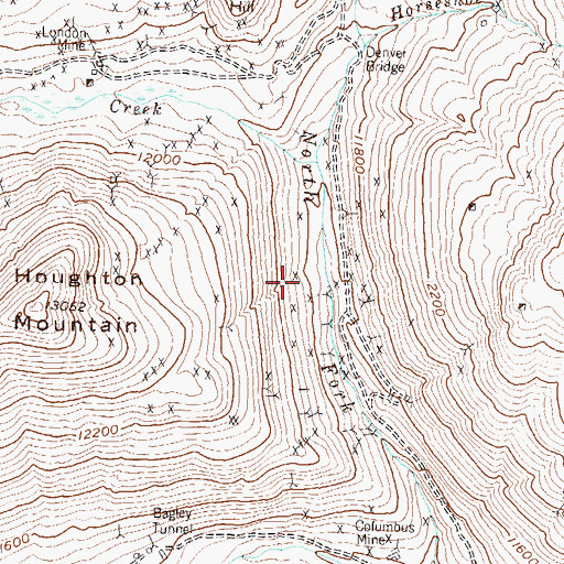 Topographic Map of Hermes Group Mine, CO