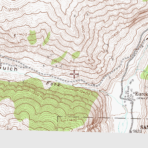 Topographic Map of Montezuma Number One Mine, CO