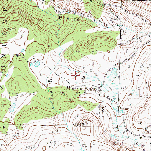 Topographic Map of Oyama Mine, CO