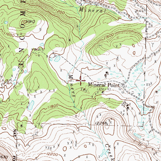 Topographic Map of Palmyra Mine, CO
