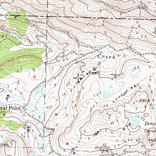 Topographic Map of San Juan Chief Mine, CO