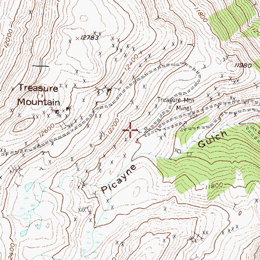 Topographic Map of San Juan Queen Mine, CO