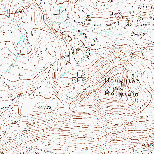 Topographic Map of Sewell Mine, CO