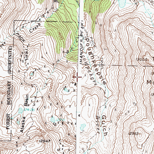 Topographic Map of Star of the West Mine, CO