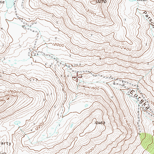 Topographic Map of Terry Tunnel Mine, CO