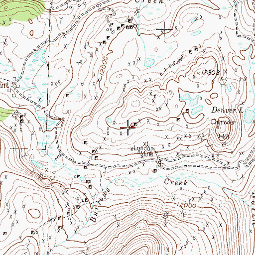 Topographic Map of Uncompahgre Chief Mine, CO