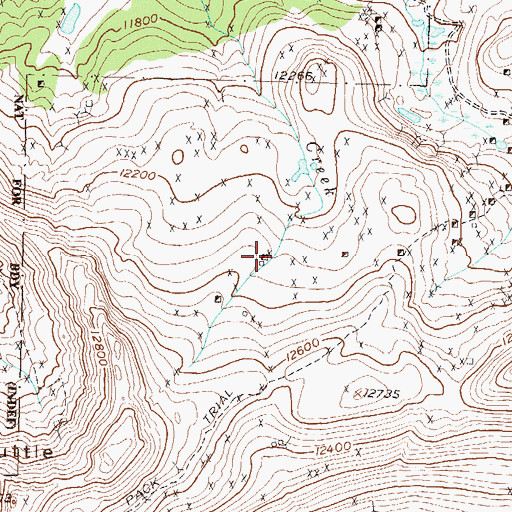 Topographic Map of Union Mine, CO