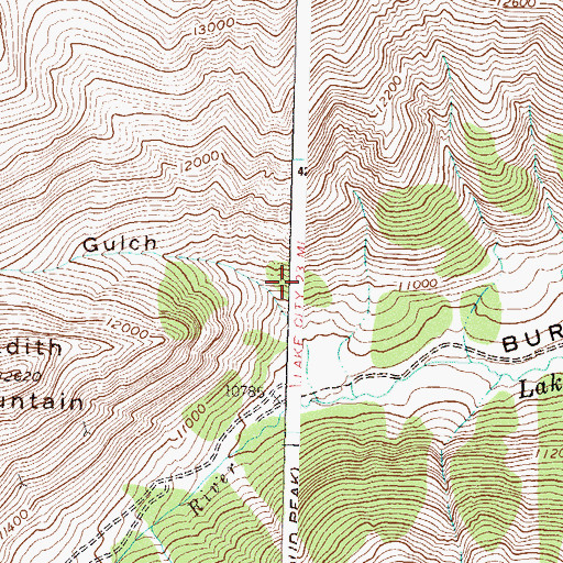 Topographic Map of Bon Homme Mine, CO