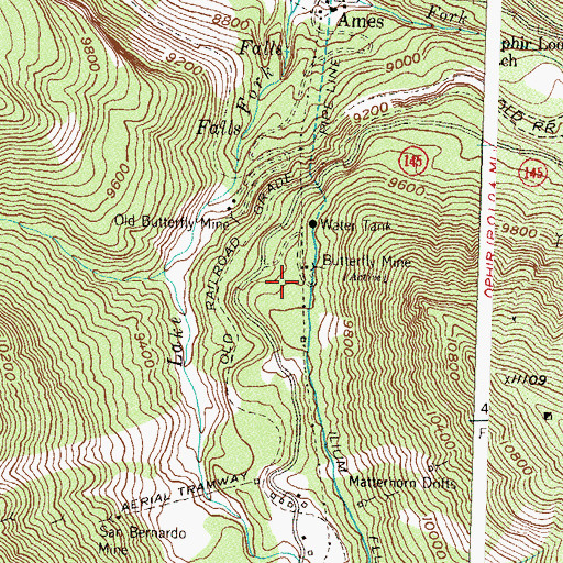 Topographic Map of Moyer and Tucson Mine, CO