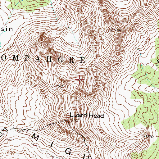 Topographic Map of Silver Hat Mine, CO