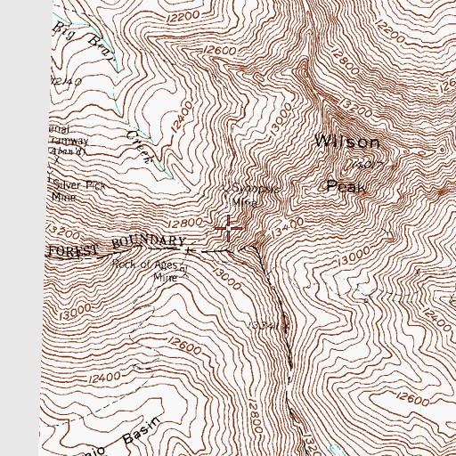 Topographic Map of Special Session Mine, CO