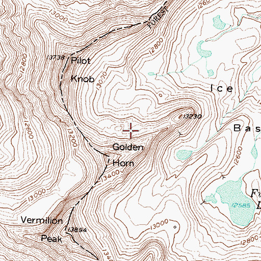 Topographic Map of Webster Mine, CO