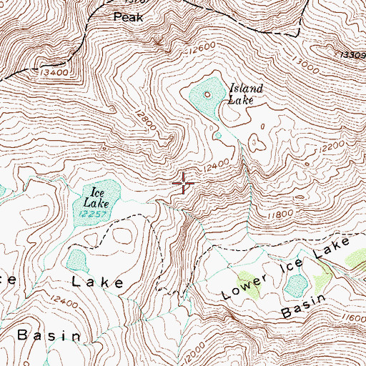 Topographic Map of Golden Gate Mine, CO