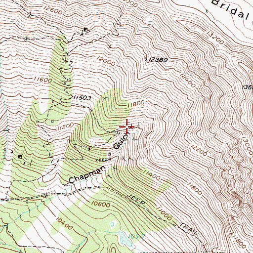 Topographic Map of Calumet Mine, CO