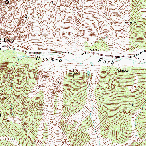 Topographic Map of Creve Coeur Mine, CO