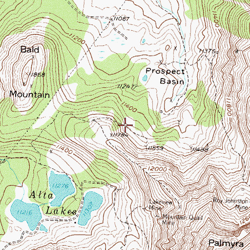 Topographic Map of Happy Home Mine, CO
