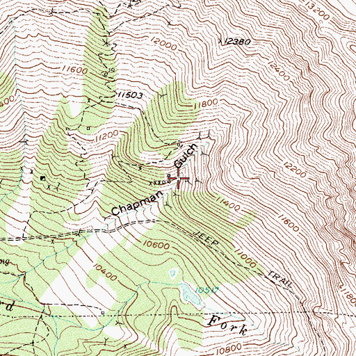 Topographic Map of Hattie Group Mine, CO