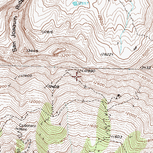 Topographic Map of Highline Mine, CO