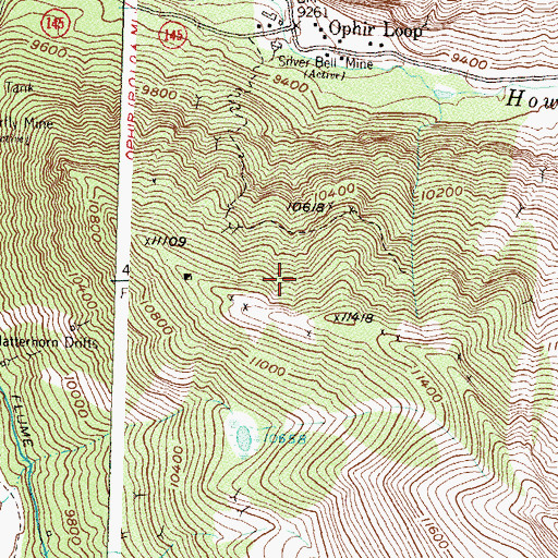 Topographic Map of Ida Shaft Mine, CO