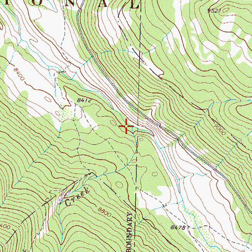 Topographic Map of Mirror Creek, CO