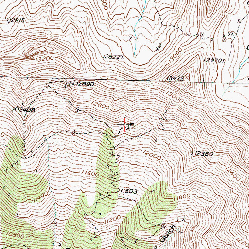 Topographic Map of Little Joe Crosscut Mine, CO