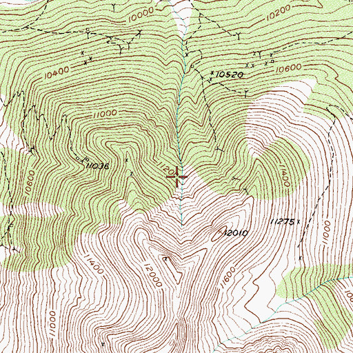 Topographic Map of Montana Vein Mine, CO