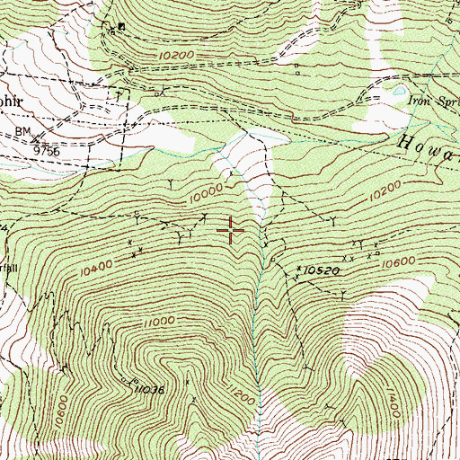 Topographic Map of Nevada Mine, CO
