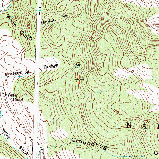 Topographic Map of Shamus O'Brien Mine, CO