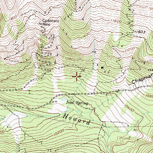 Topographic Map of Silver Tip Mine, CO