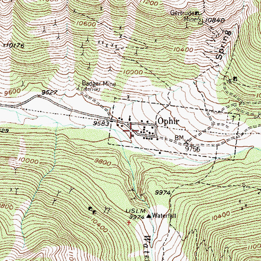 Topographic Map of Vera Mine, CO