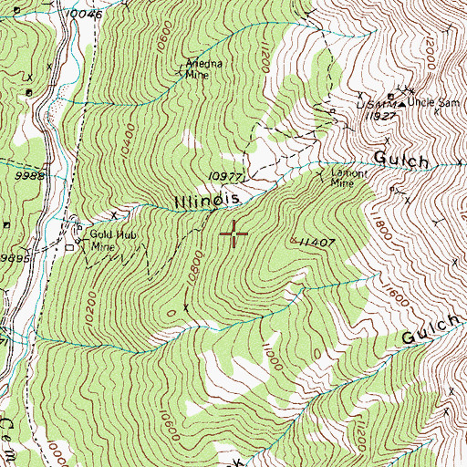 Topographic Map of Boston Mine, CO
