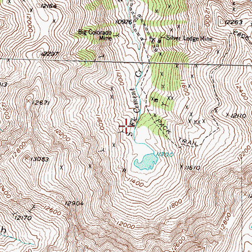 Topographic Map of Dakota Mine, CO