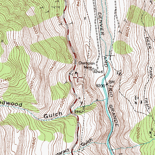 Topographic Map of Fairview Mine, CO