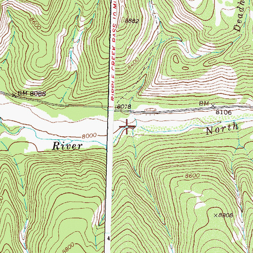 Topographic Map of Deadhorse Creek, CO