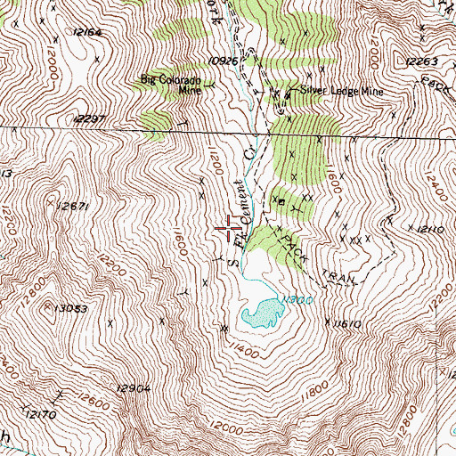 Topographic Map of King Mine, CO