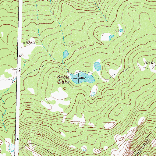 Topographic Map of Sable Lake, CO