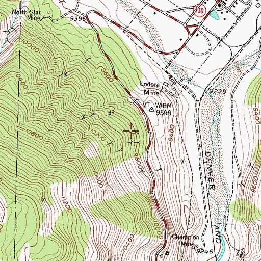 Topographic Map of Ricker Group Mine, CO