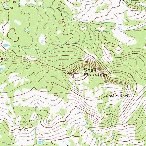 Topographic Map of Snell Mountain, CO