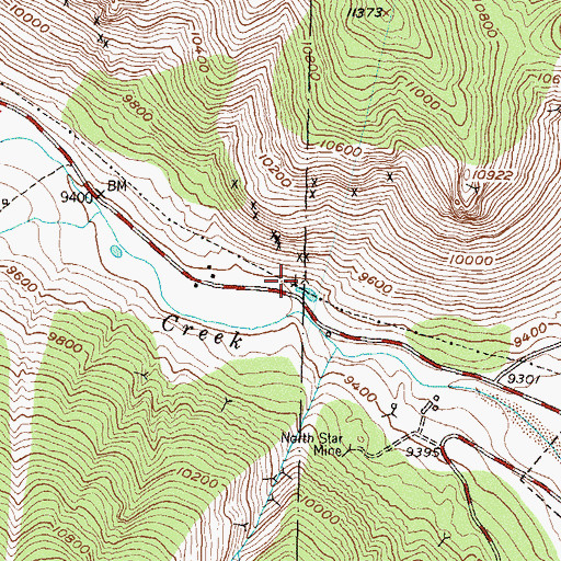 Topographic Map of Anvil Mountain South Mine, CO